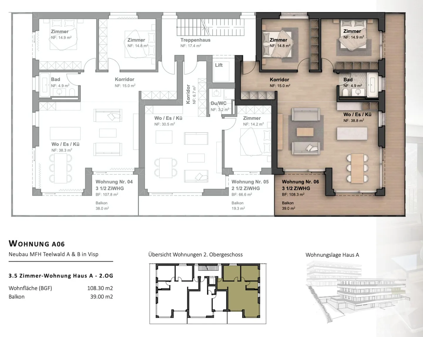 Nuovo appartamento di 3,5 stanze in posizione privilegiata - Foto 10 di 12