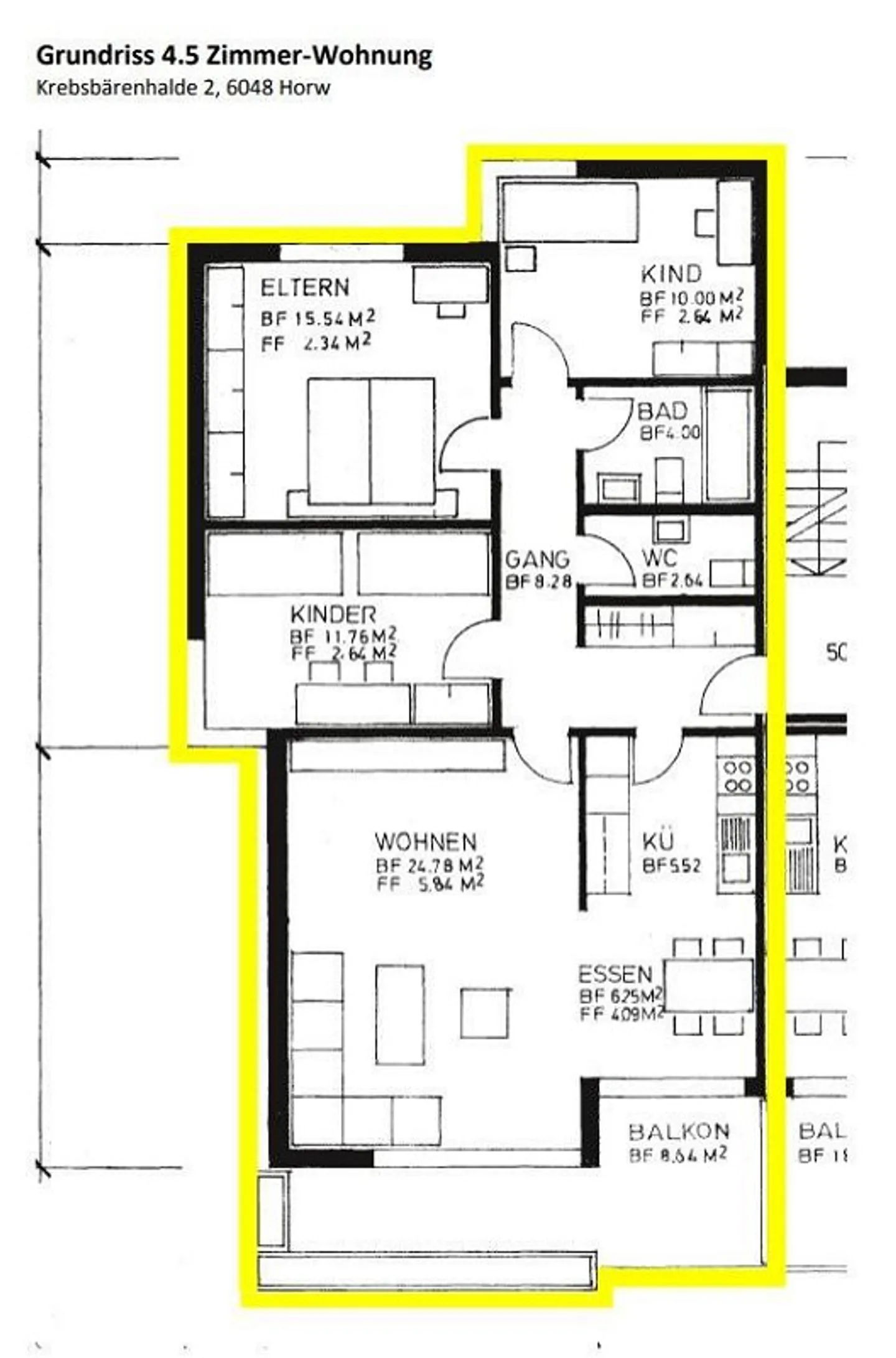 Appartamento attraente di 4,5 stanze in affitto fino al 31.10.2026 - Foto 9 di 9