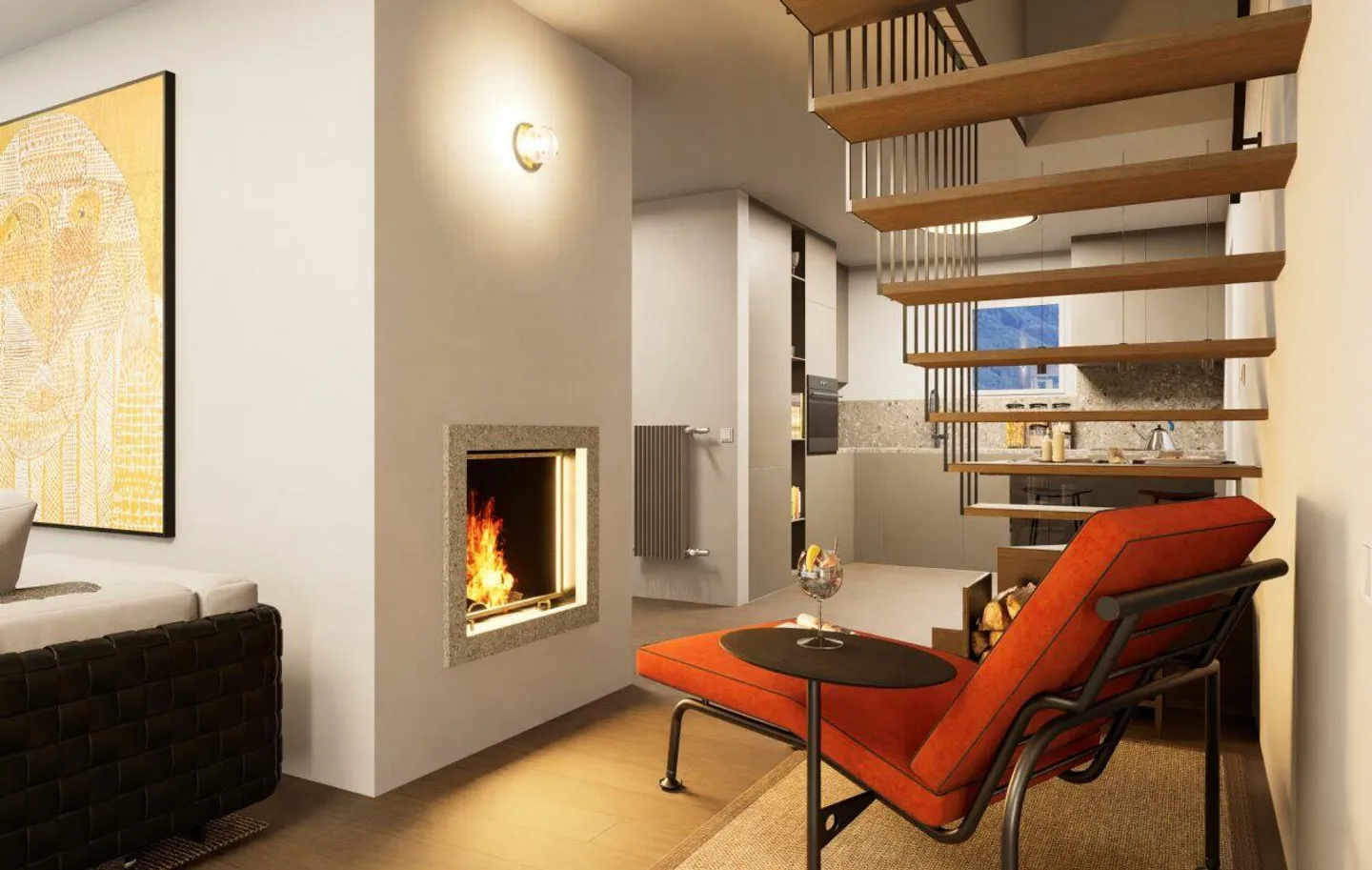 Duplex Luminoso e Tranquillo con Camino ad Ascona - Foto 3 di 13