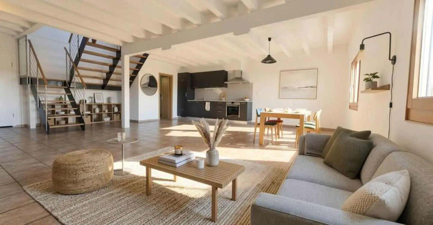 Heller Duplex von 126 m² mit Gemeinschaftsgarten in einer grünen Umgebung in Vuissens - Foto 1 von 8