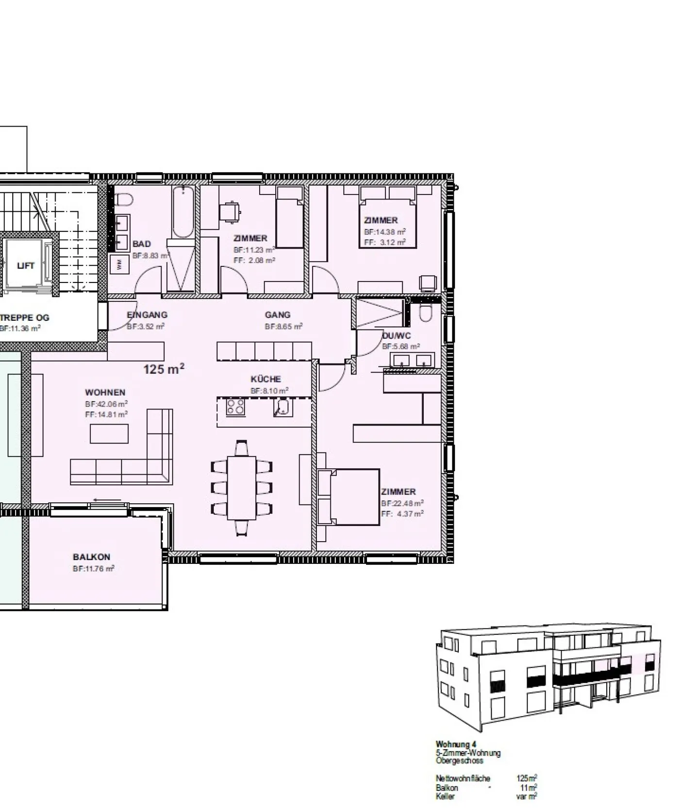 Baustart erfolgt - 4.5-Zimmer-Attika mit wunderbarer Weitsicht - Photo 10 of 13