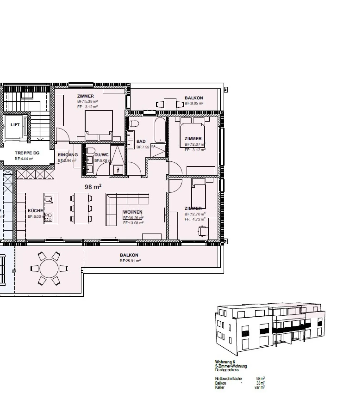 Baustart erfolgt - 4.5-Zimmer-Attika mit wunderbarer Weitsicht - Photo 12 of 13