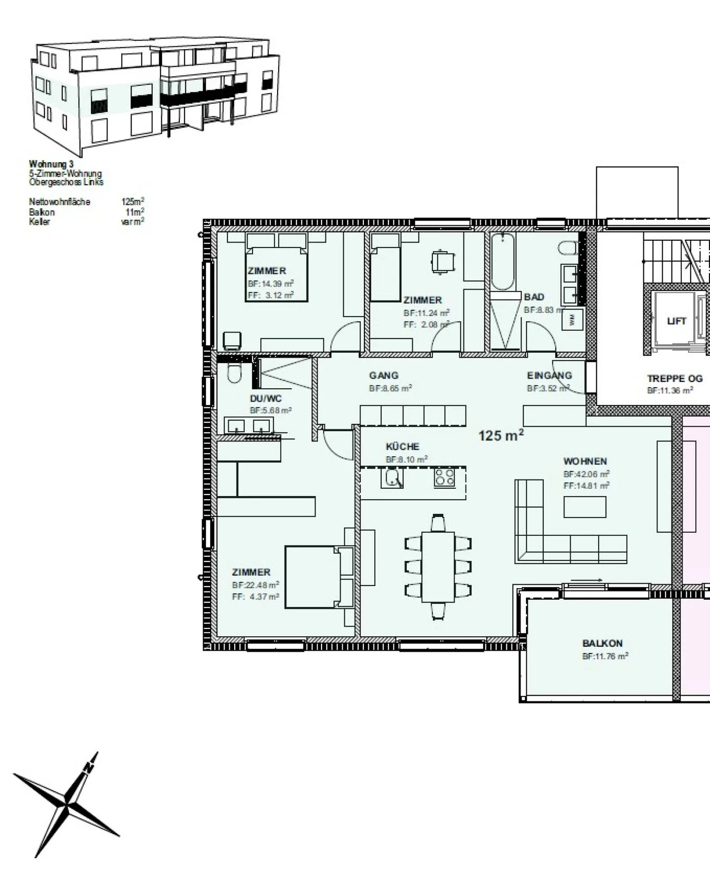 Baustart erfolgt - 4.5-Zimmer-Attika mit wunderbarer Weitsicht - Photo 9 of 13