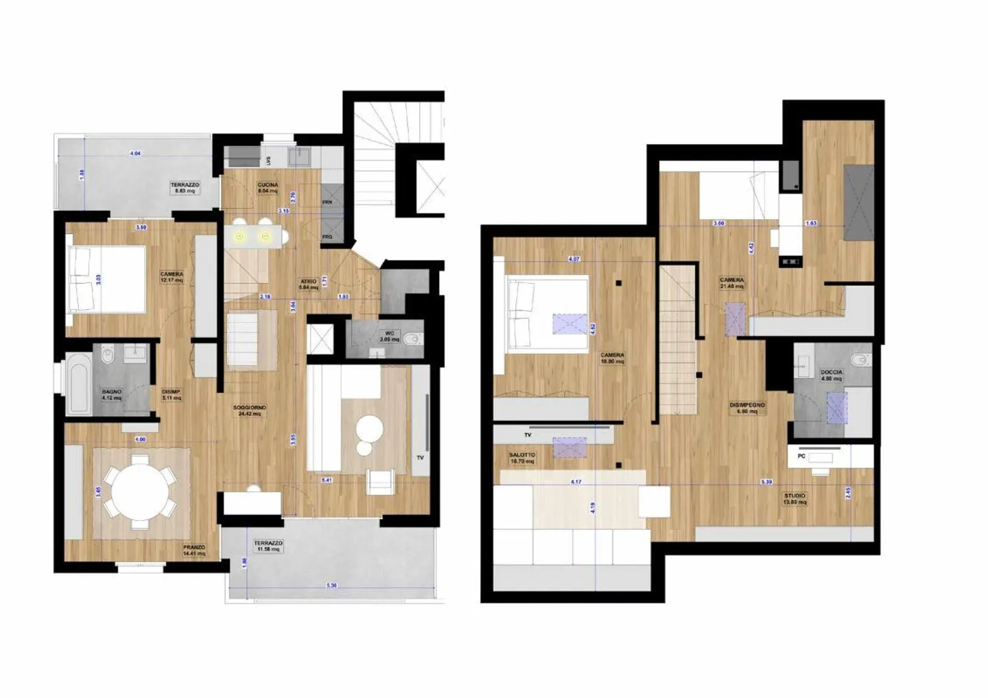 Ascona - Prestige-Duplex mit Cheminée und Panoramaterrassen - Foto 12 di 12