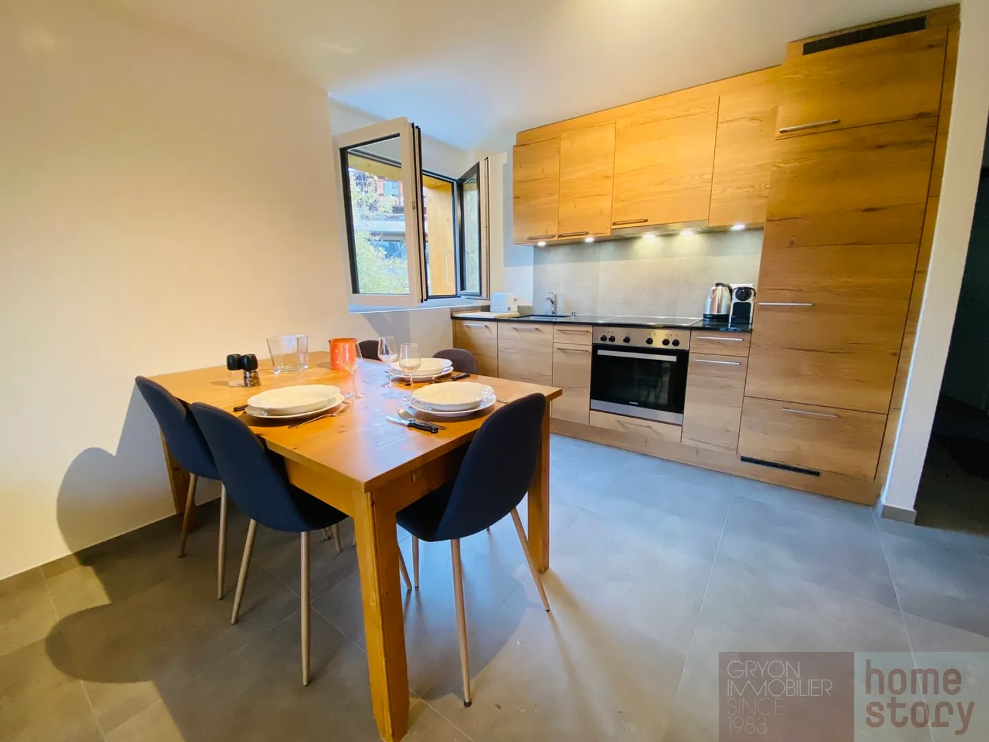 2,5 Zimmer neu und möbliert zur Miete für das Jahr in Gryon - Foto 5 von 9