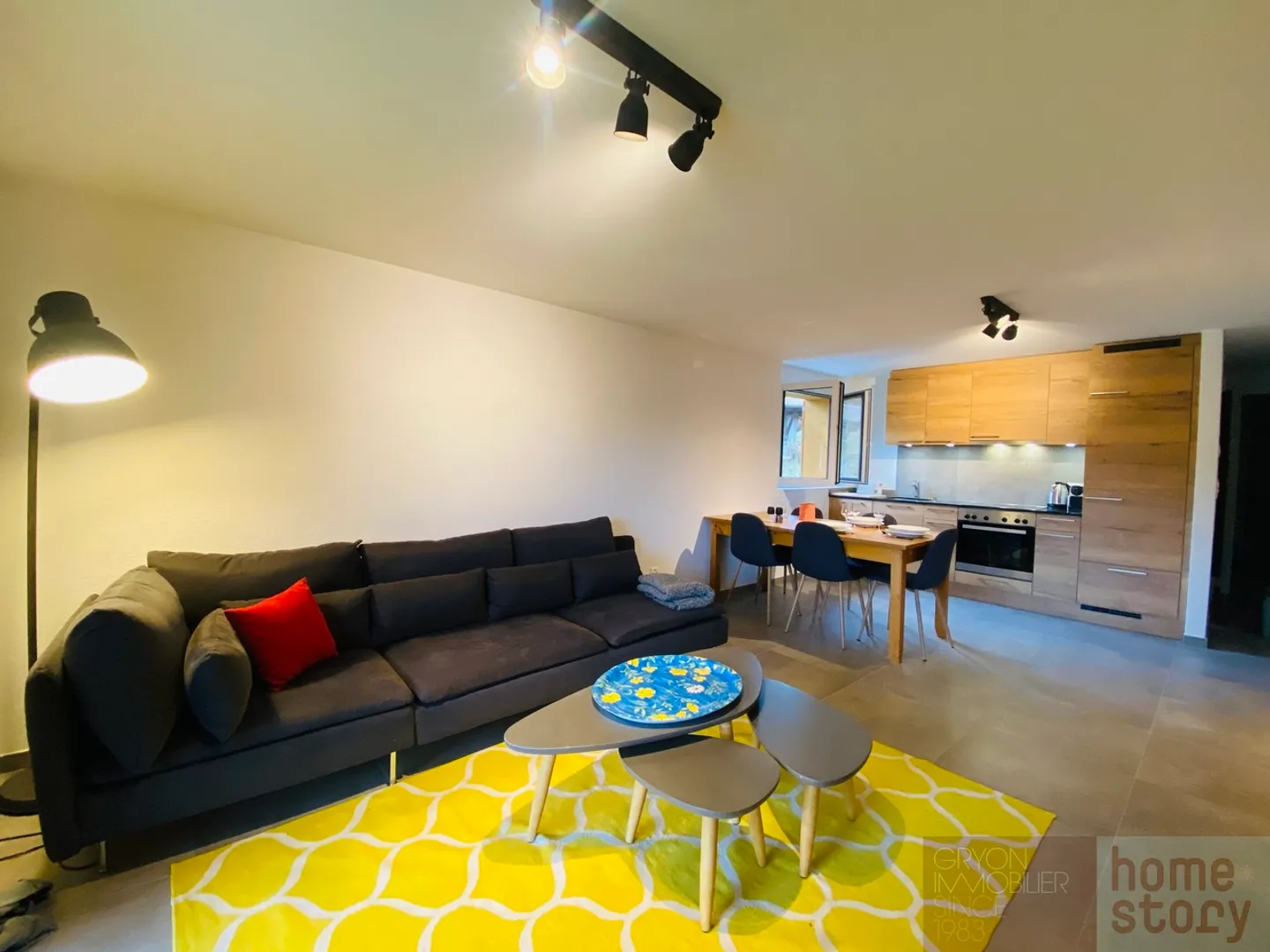 2,5 Zimmer neu und möbliert zur Miete für das Jahr in Gryon - Foto 3 von 9