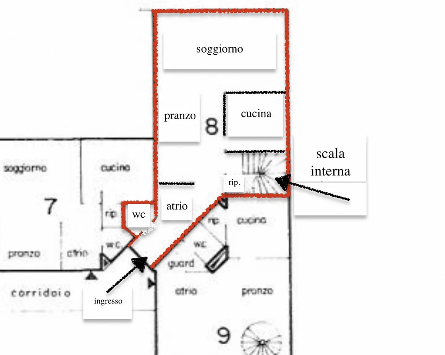 Duplex elegante 3.5 in città, a due passi dal lago di Lugano - Foto 11 di 13