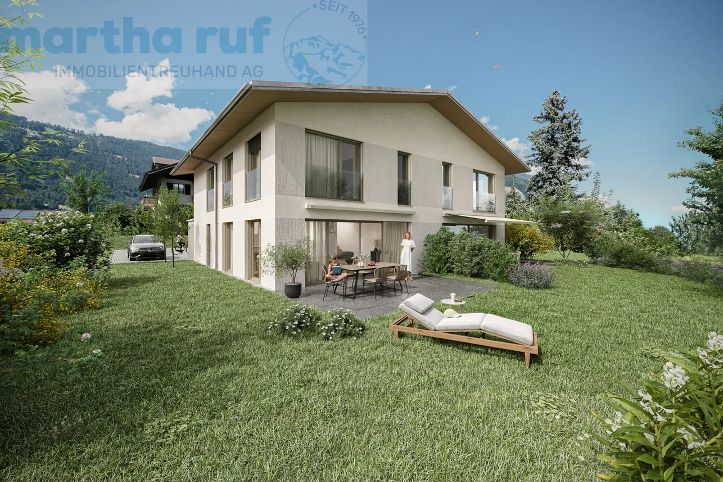 Exklusives Doppelhaus mit Bergsicht - Foto 5 von 7