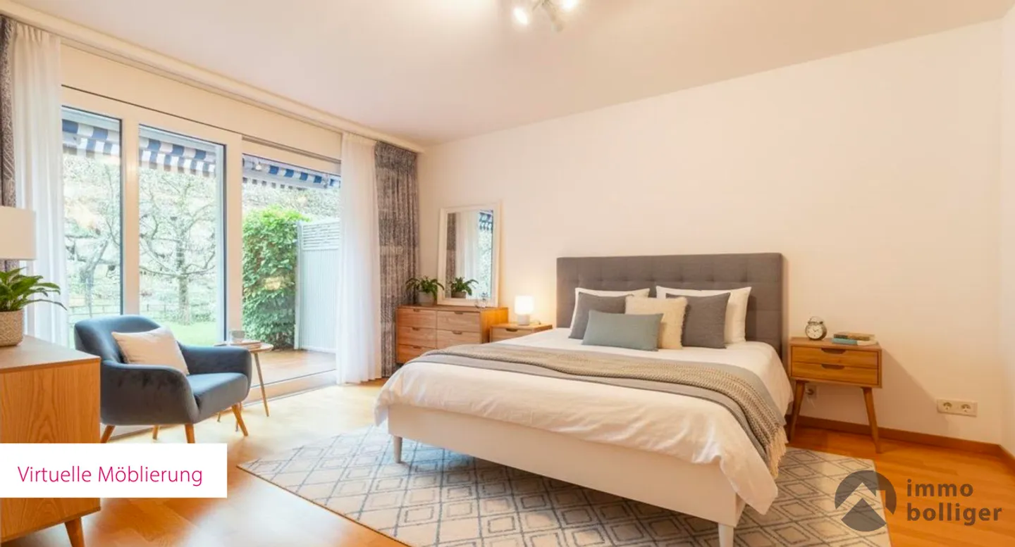 Geräumige Wohnung mit Garten - Foto 4 von 12