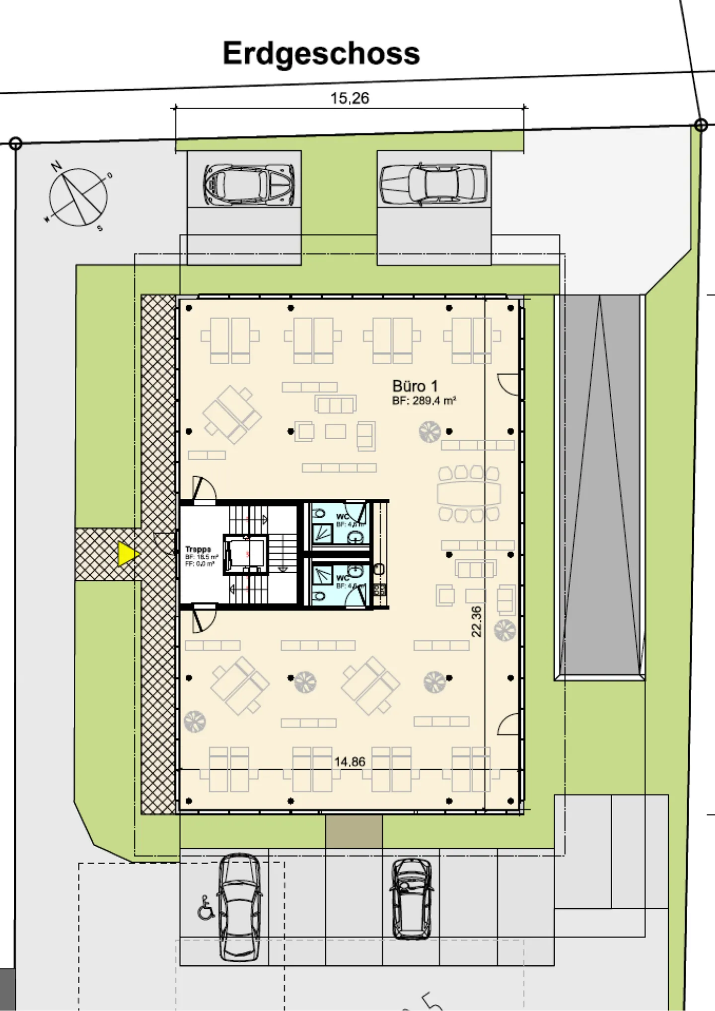 Modernste Büro- und Praxisflächen in Neubau - flexibel von 34 bis 852 m², Erstbezug 2027 - Foto 4 von 9