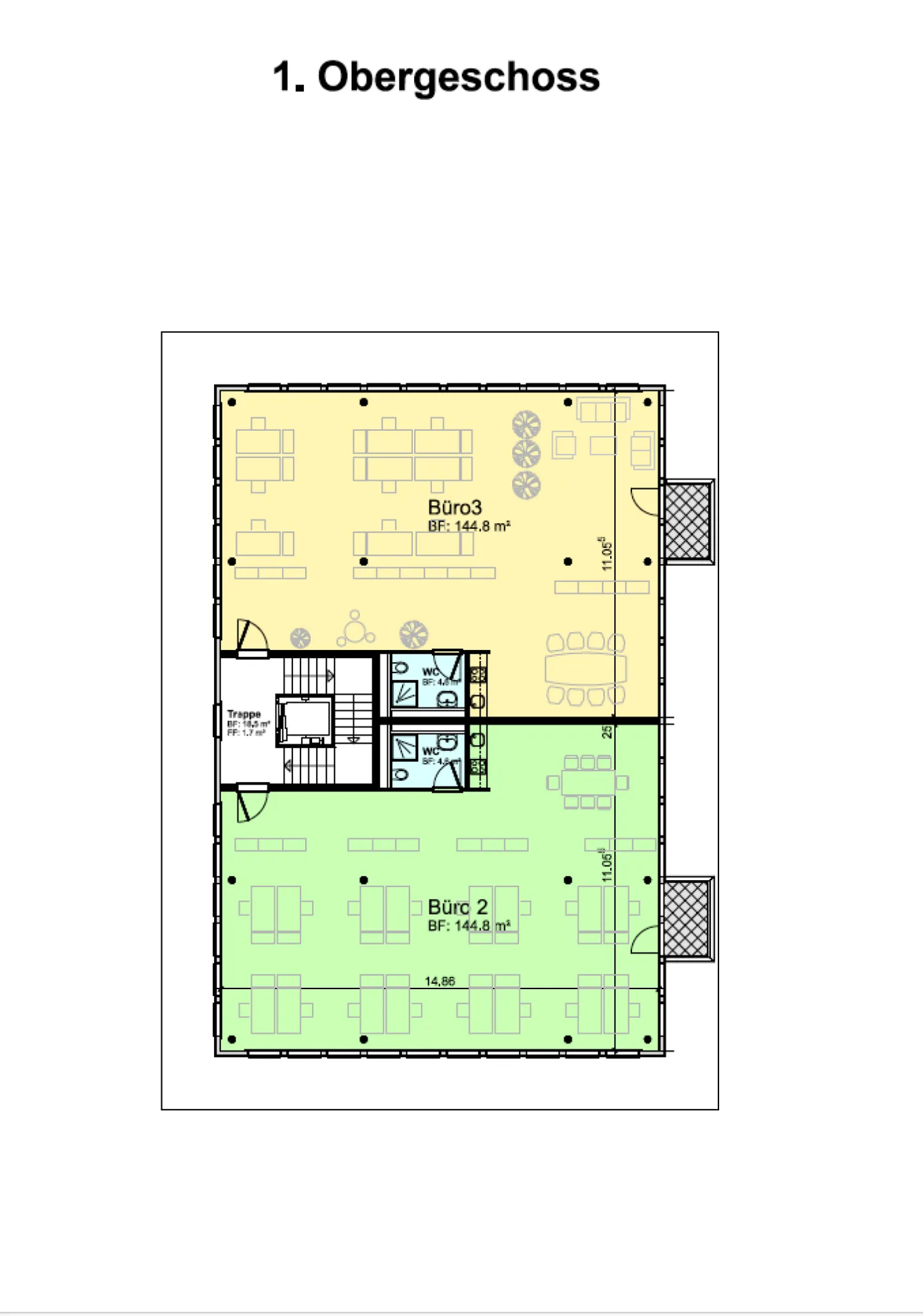 Modernste Büro- und Praxisflächen in Neubau - flexibel von 34 bis 852 m², Erstbezug 2027 - Foto 5 von 9