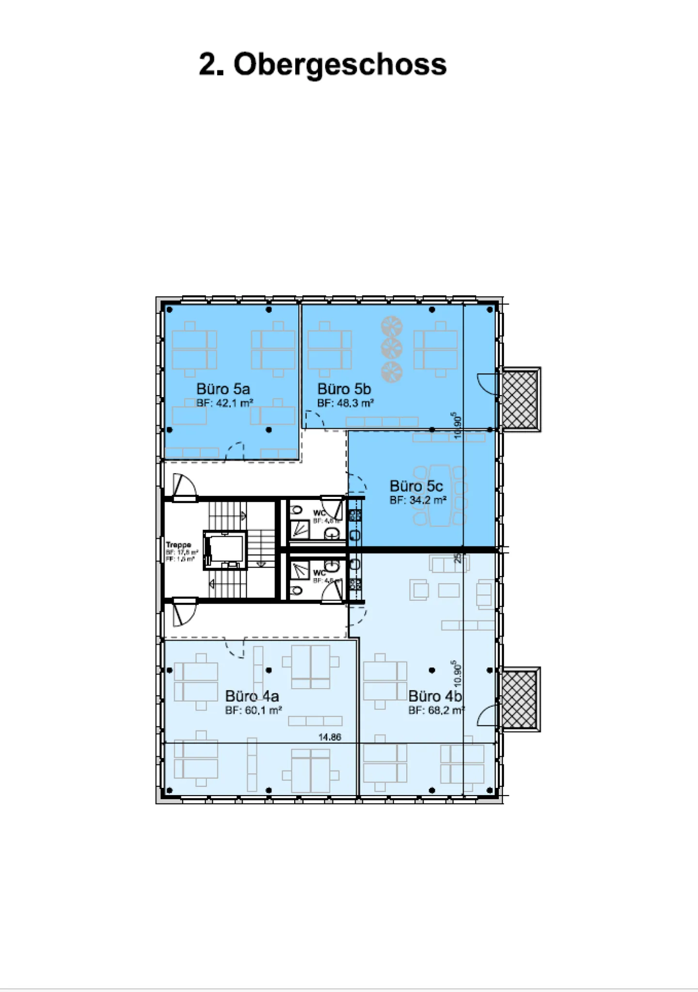 Modernste Büro- und Praxisflächen in Neubau - flexibel von 34 bis 852 m², Erstbezug 2027 - Foto 6 von 9
