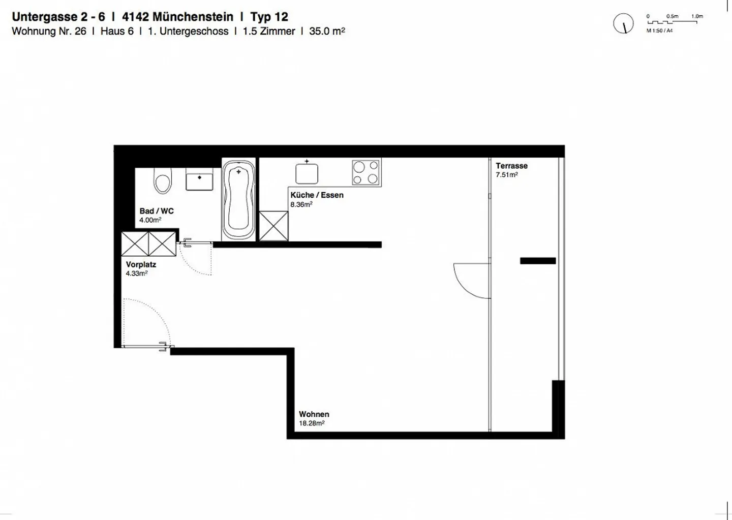 Modernes Apartment mit Garten - Foto 9 von 9