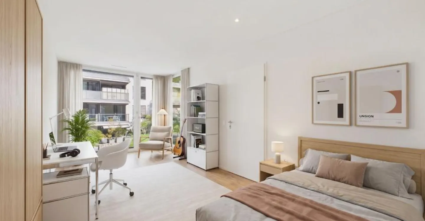 Espace de vie spacieux, cuisine design et standard Minergie ! - Photo 9 sur 12