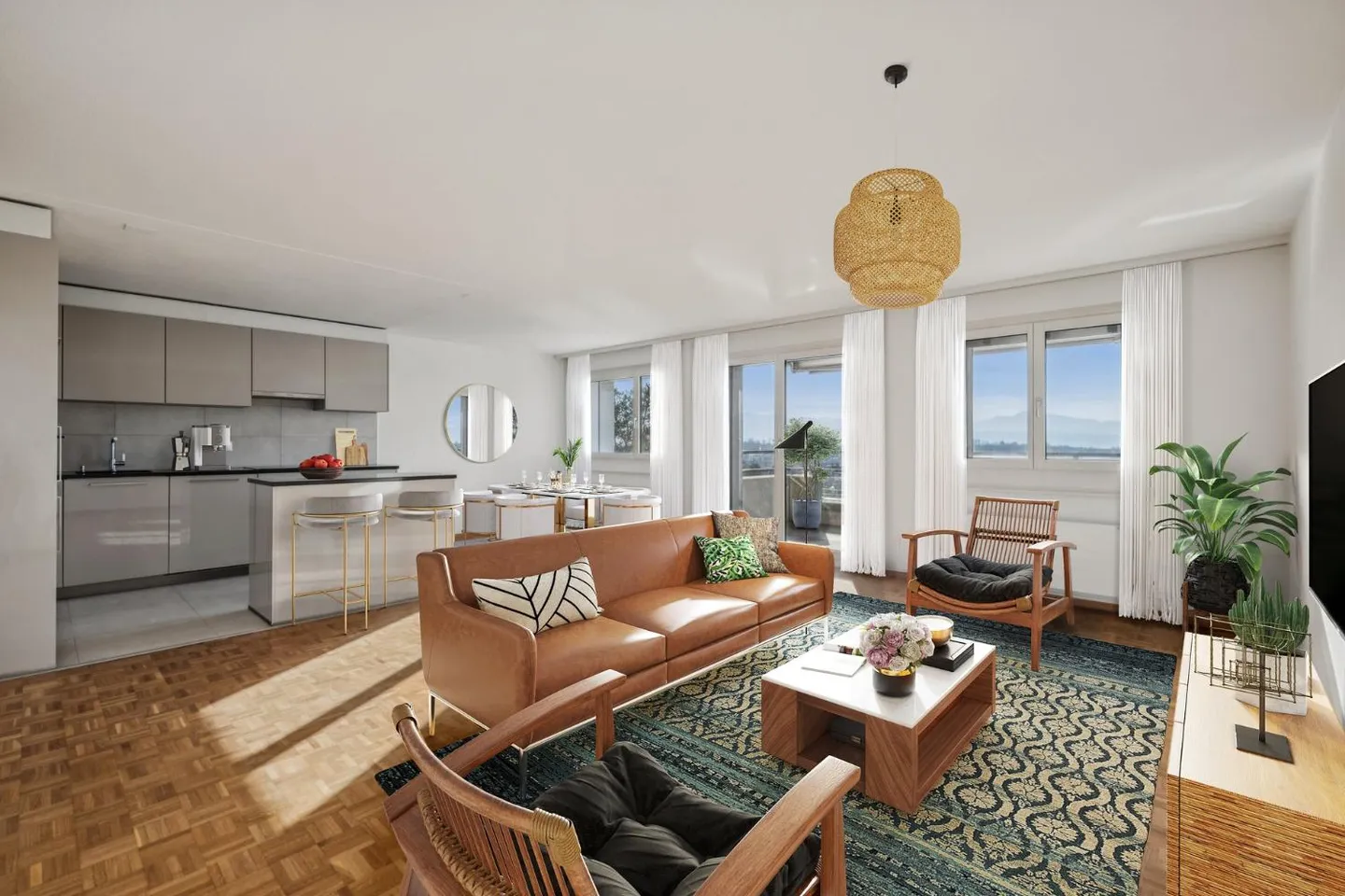 3.5 stanze in un quartiere tranquillo e verdeggiante - Foto 1 di 4