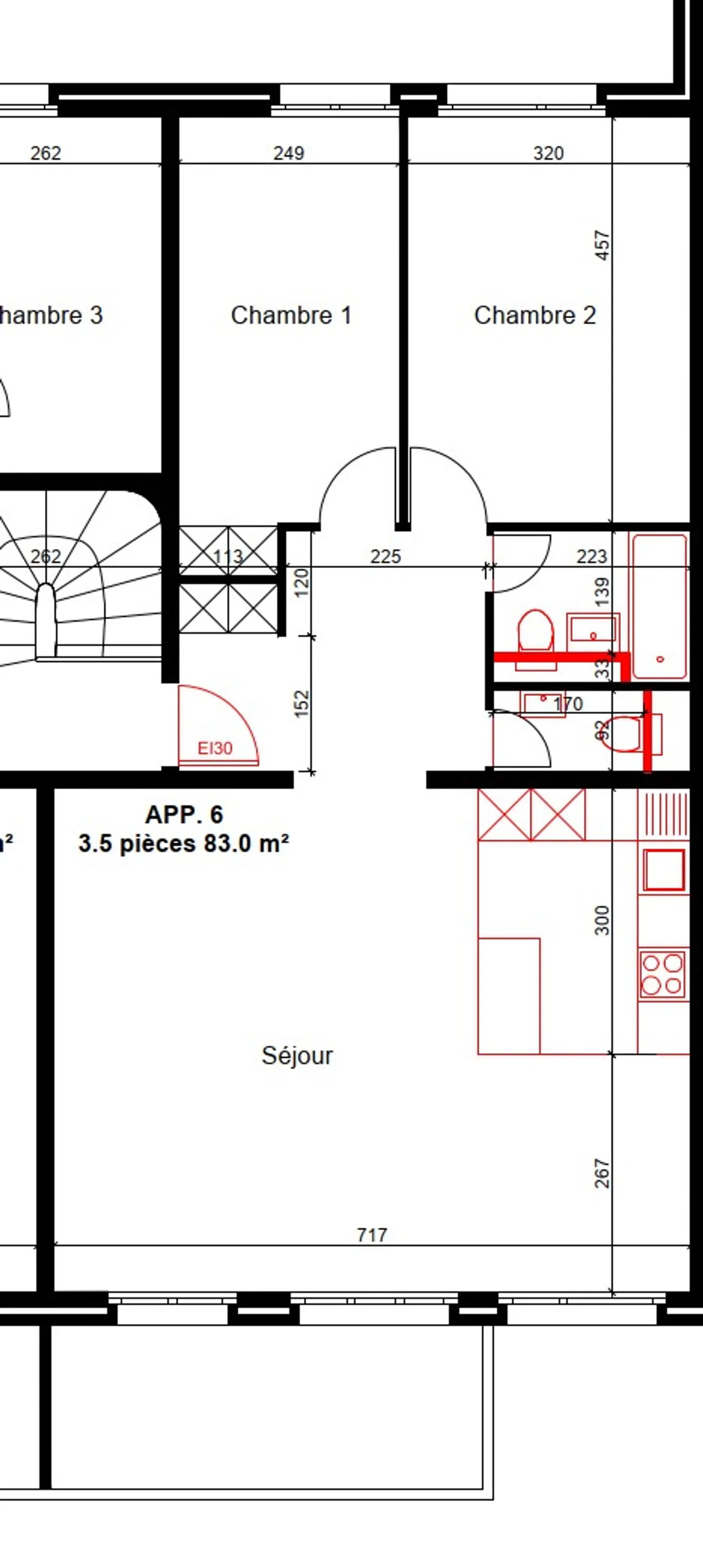 3.5 stanze in un quartiere tranquillo e verdeggiante - Foto 4 di 4