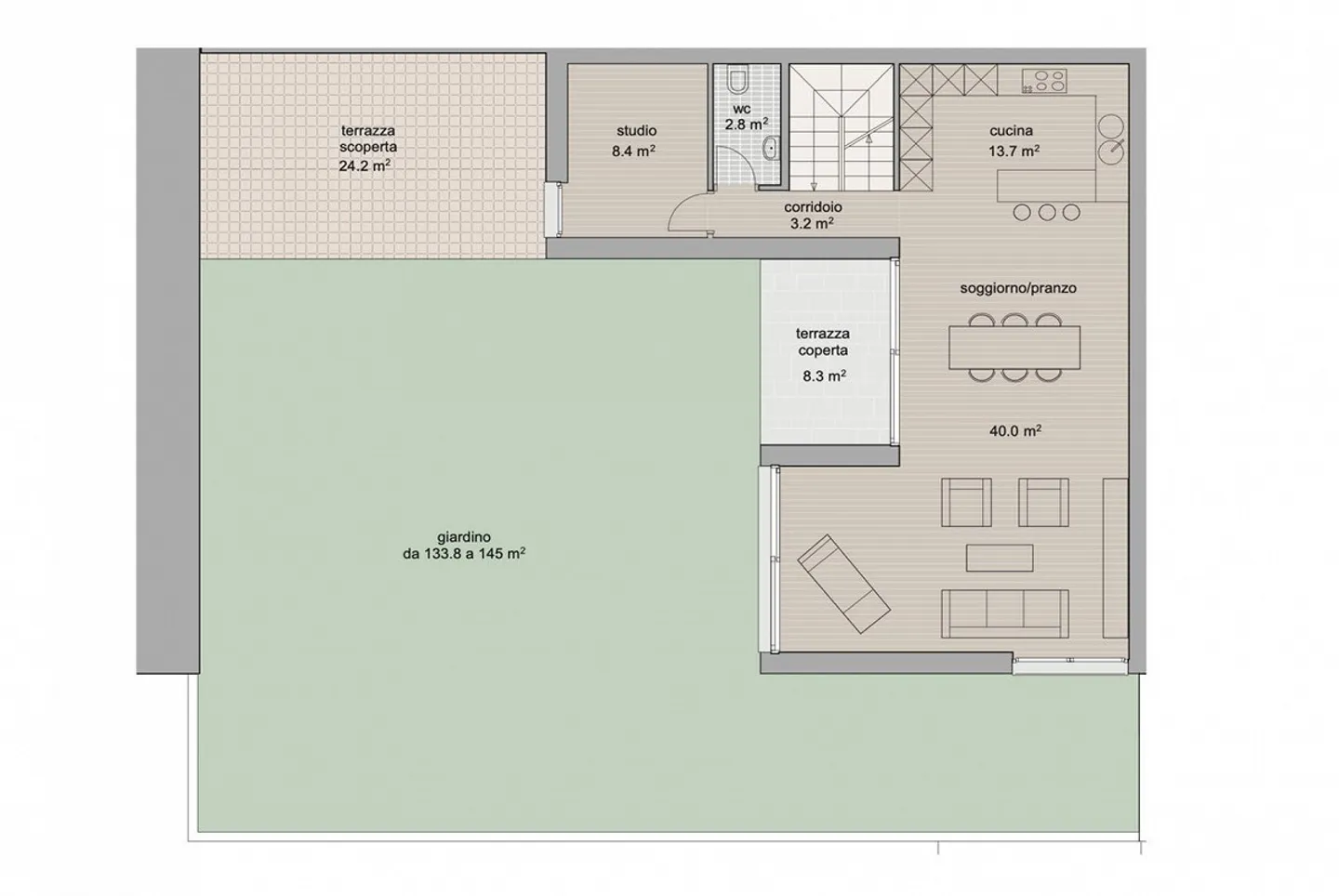Modern Villa 5.5 with Garden and View of Collina d'Oro - Photo 10 of 13
