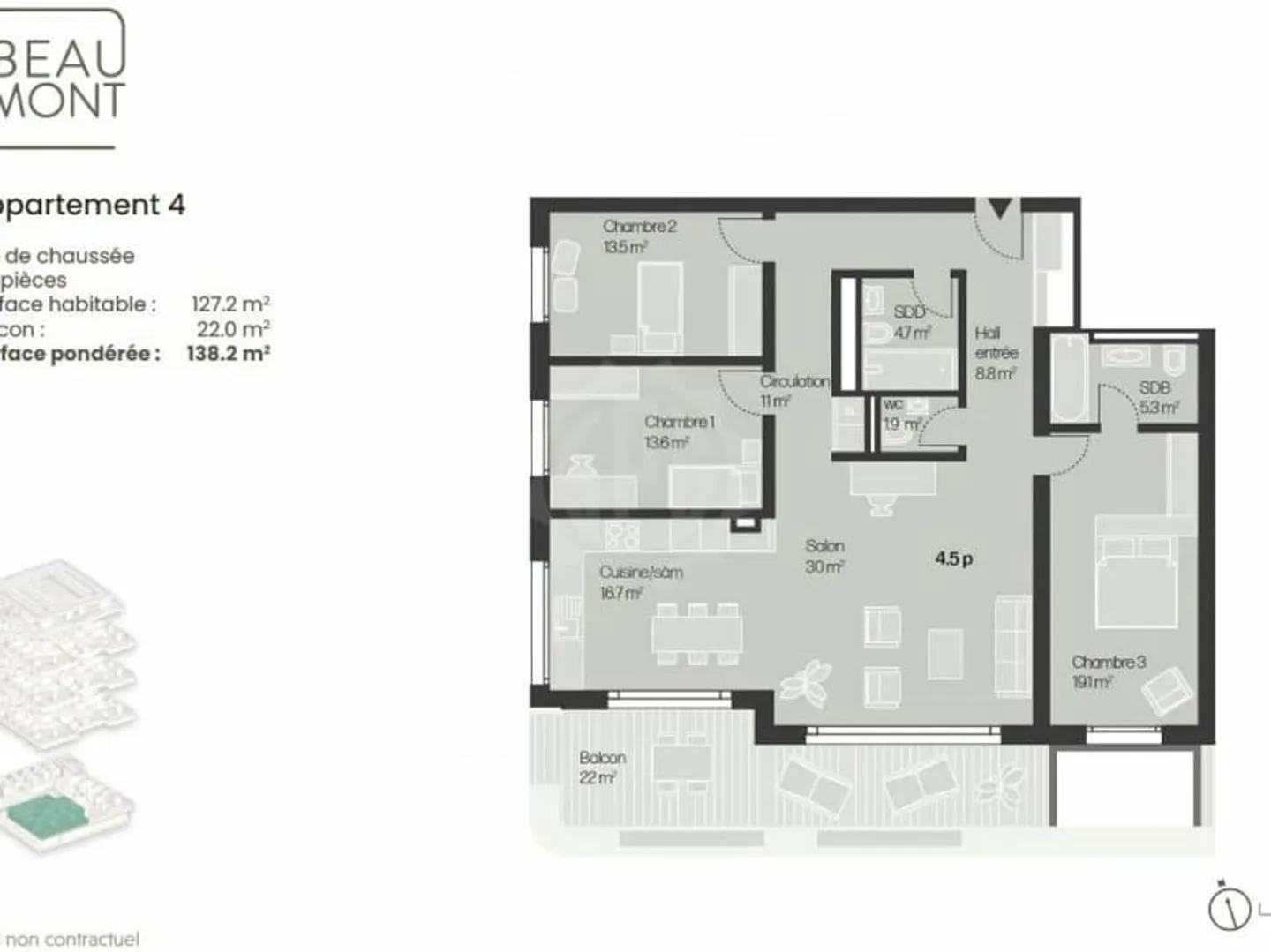 Appartement neuf 4.5 pièces avec balcon - Photo 8 sur 8