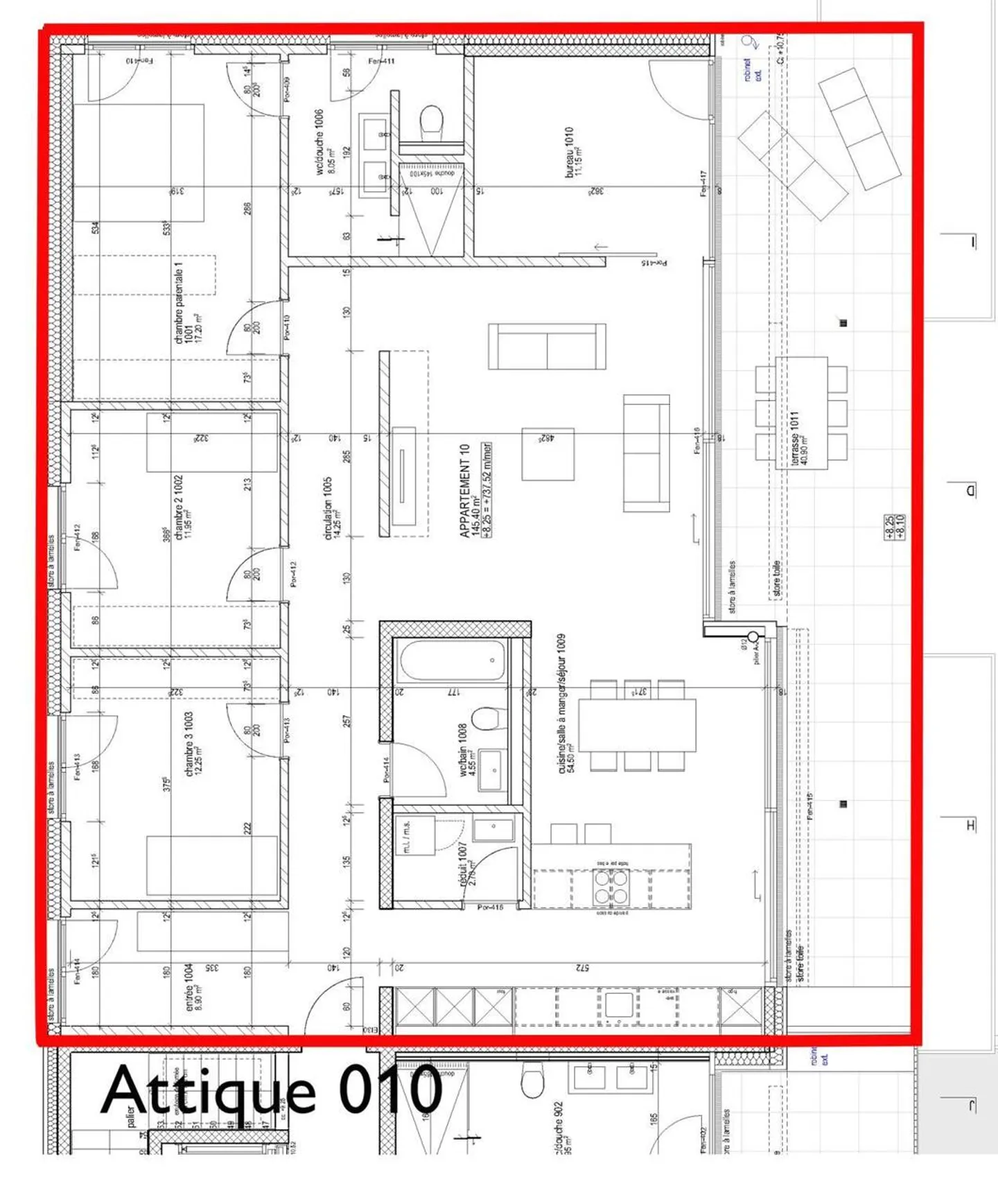 Attique spacieux avec terrasse - Photo 11 sur 17
