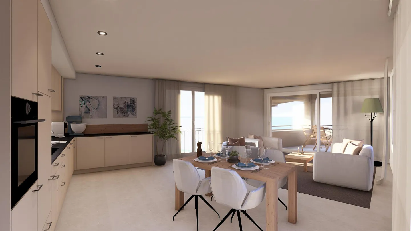 Appartement penthouse moderne de 3,5 pièces avec vue sur le lac à Bäch SZ - Photo 1 sur 8