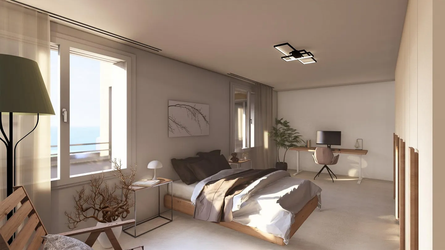 Appartement penthouse moderne de 3,5 pièces avec vue sur le lac à Bäch SZ - Photo 2 sur 8