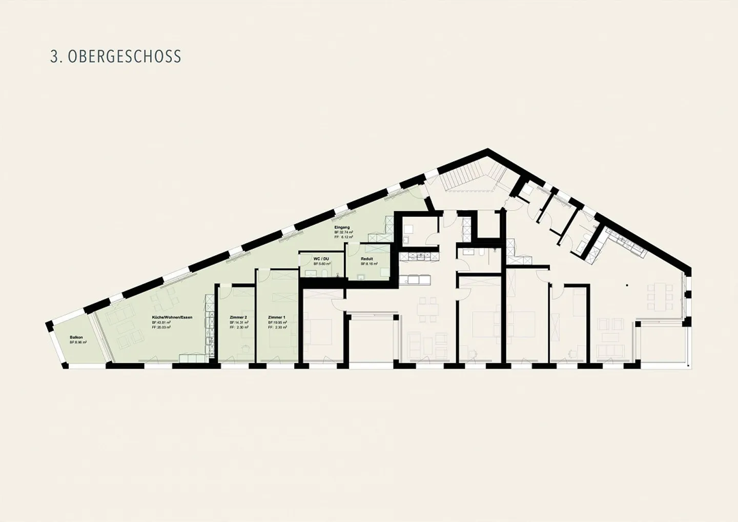 Appartement penthouse moderne de 3,5 pièces avec vue sur le lac à Bäch SZ - Photo 8 sur 8