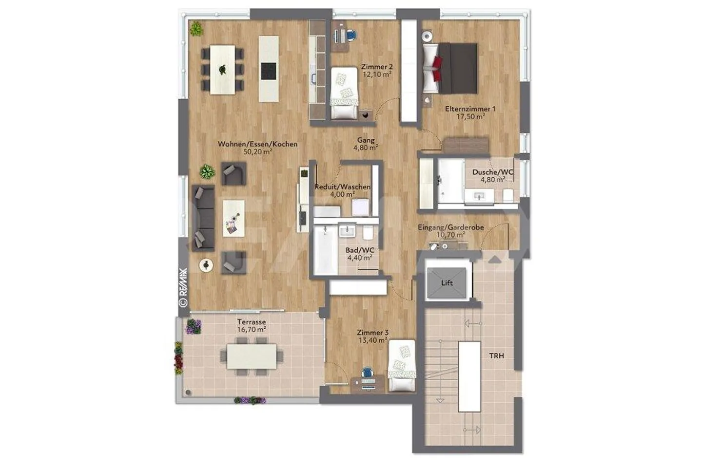 HOCHWERTIGE 4 ½ ZIMMER MINERGIE-WOHNUNG IM ERSTEN OBERGESCHOSS - Foto 12 von 12