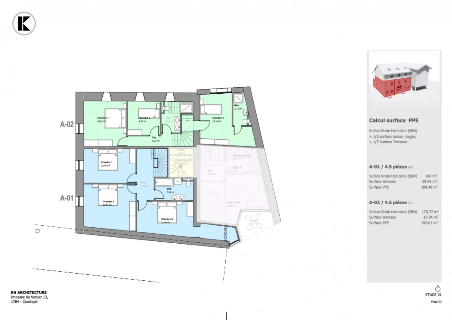 Large duplex apartment 4.5 rooms Collombey - Photo 13 of 13