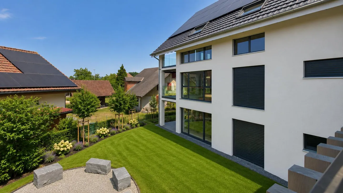 Appartamento giardino 4,5 locali pronto per essere abitato con giardino privato di 183 m² - Foto 4 di 24