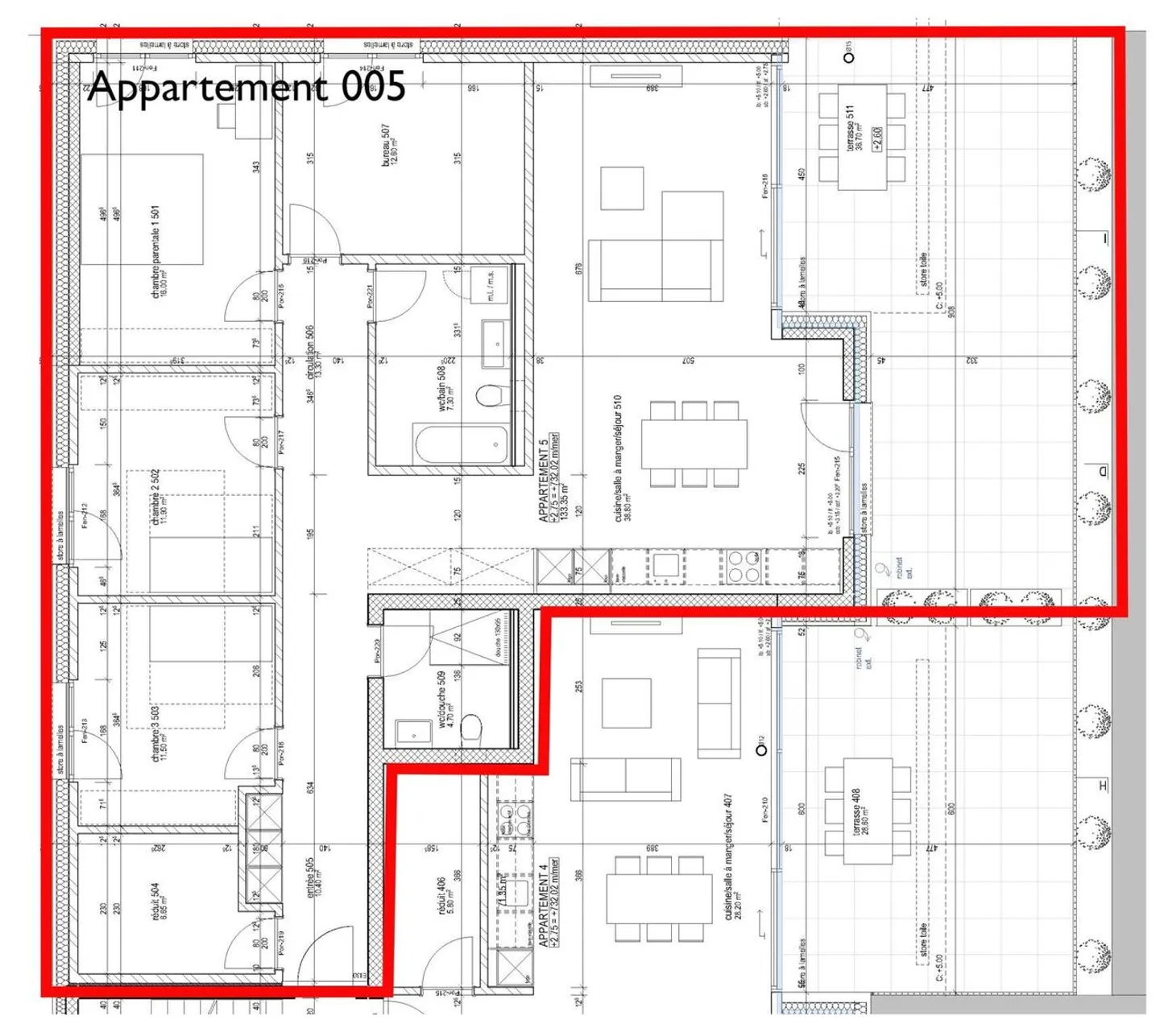 Appartement spacieux avec grande terrasse - Photo 6 sur 12