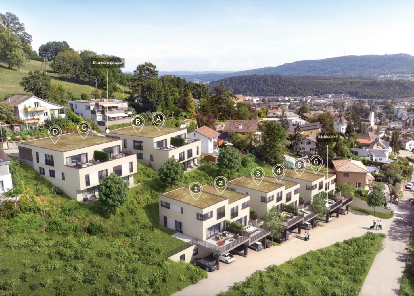DEBUT DE CONSTRUCTION : Maison semi-détachée moderne avec vue, Maisons A-D - Photo 1 sur 8