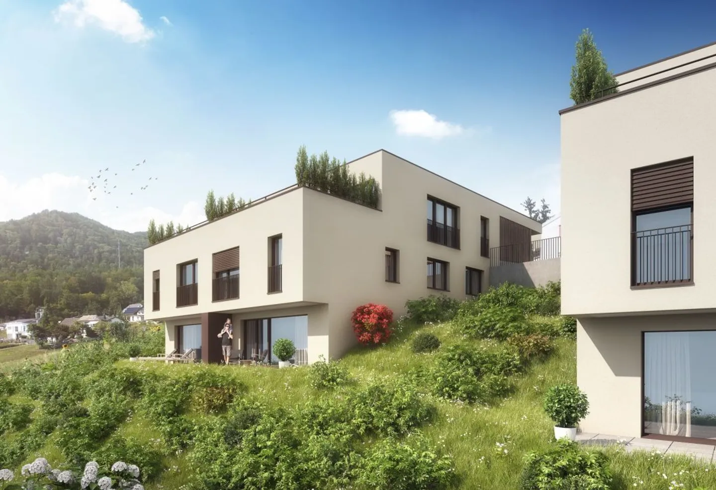 DEBUT DE CONSTRUCTION : Maison semi-détachée moderne avec vue, Maisons A-D - Photo 4 sur 8