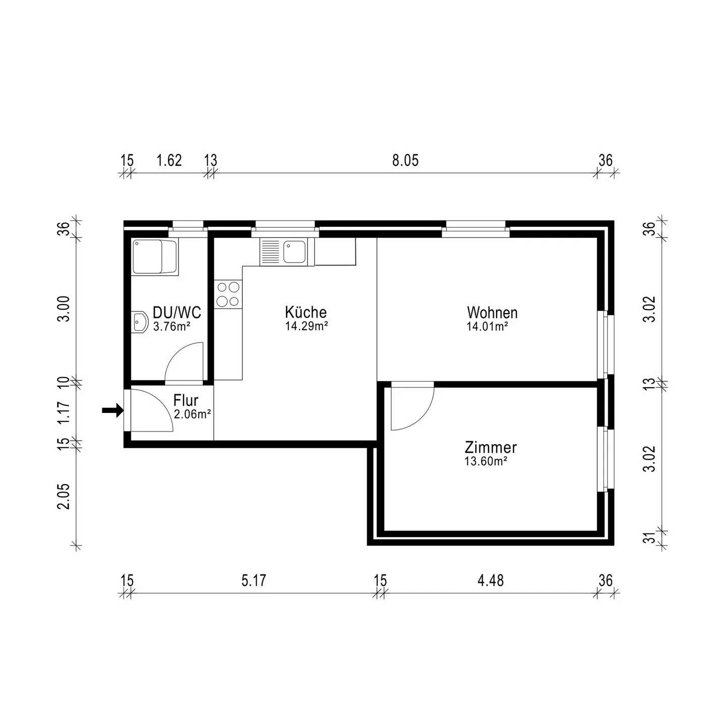 Charmante Wohnung in Safnern - Foto 11 von 12