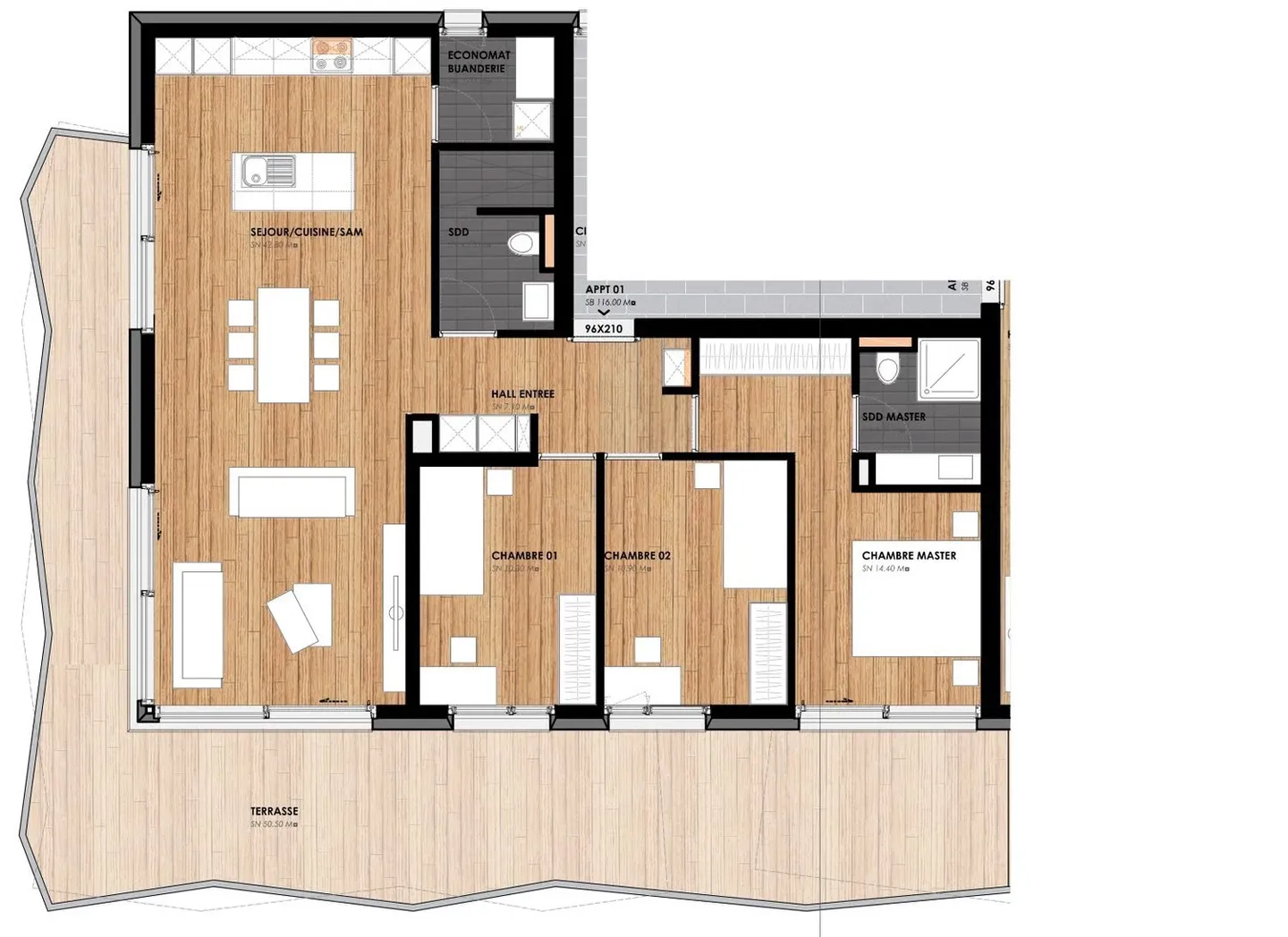 Superbe appartement de 4.5 pièces en construction idéalement situé à Leytron/VS - Foto 5 di 9