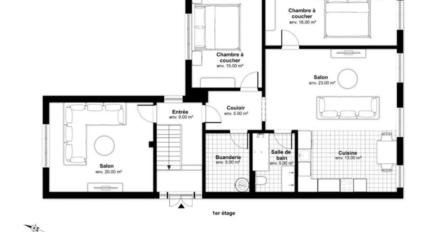 Appartement Duplex Élégant à Alle - Photo 3 sur 12