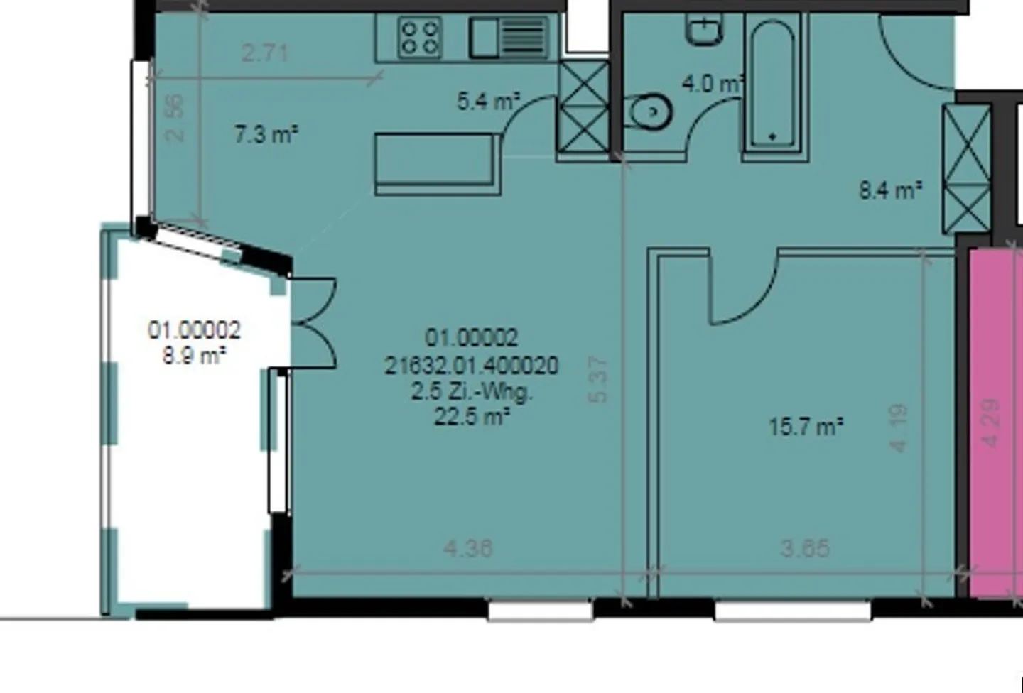 Appartement lumineux 2.5 pièces - Photo 7 sur 7