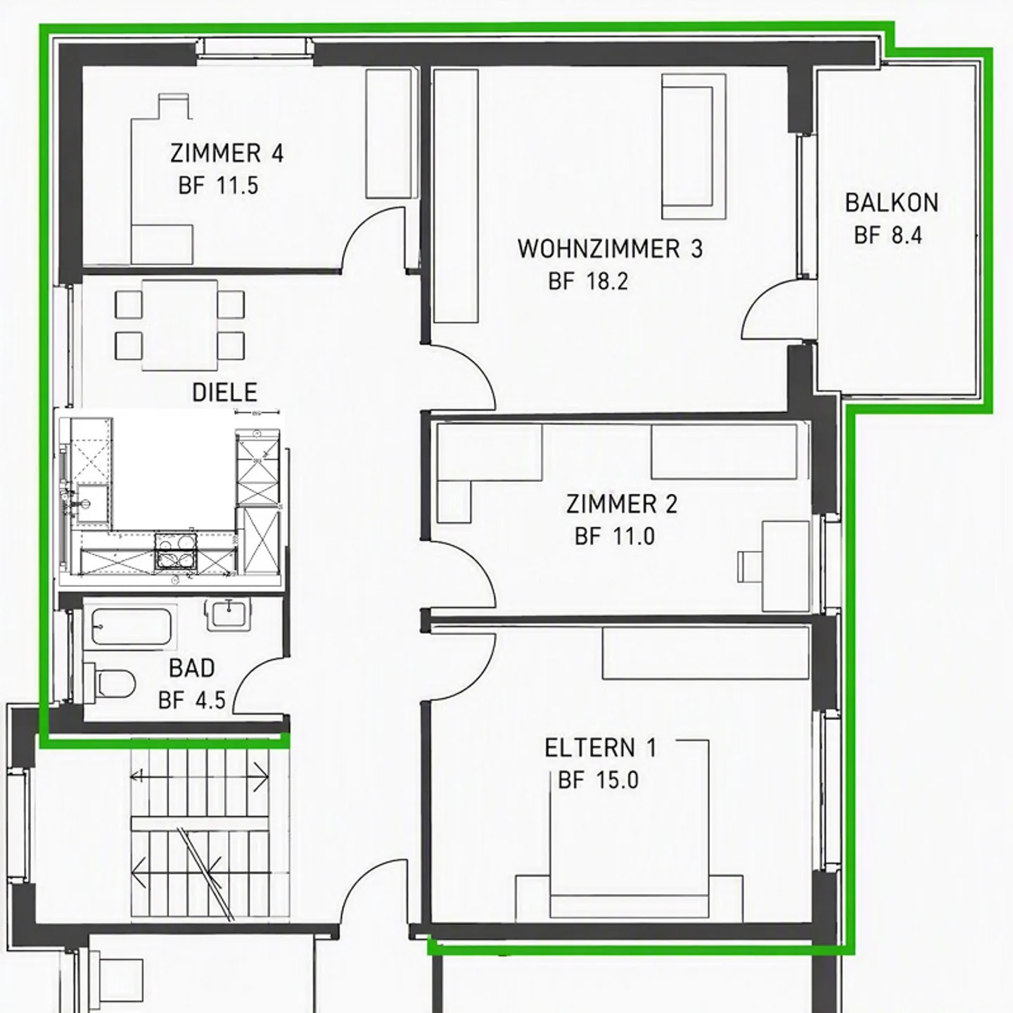 Appartamento 4.5 stanze completamente ristrutturato nel centro di Sargans - Foto 12 di 12