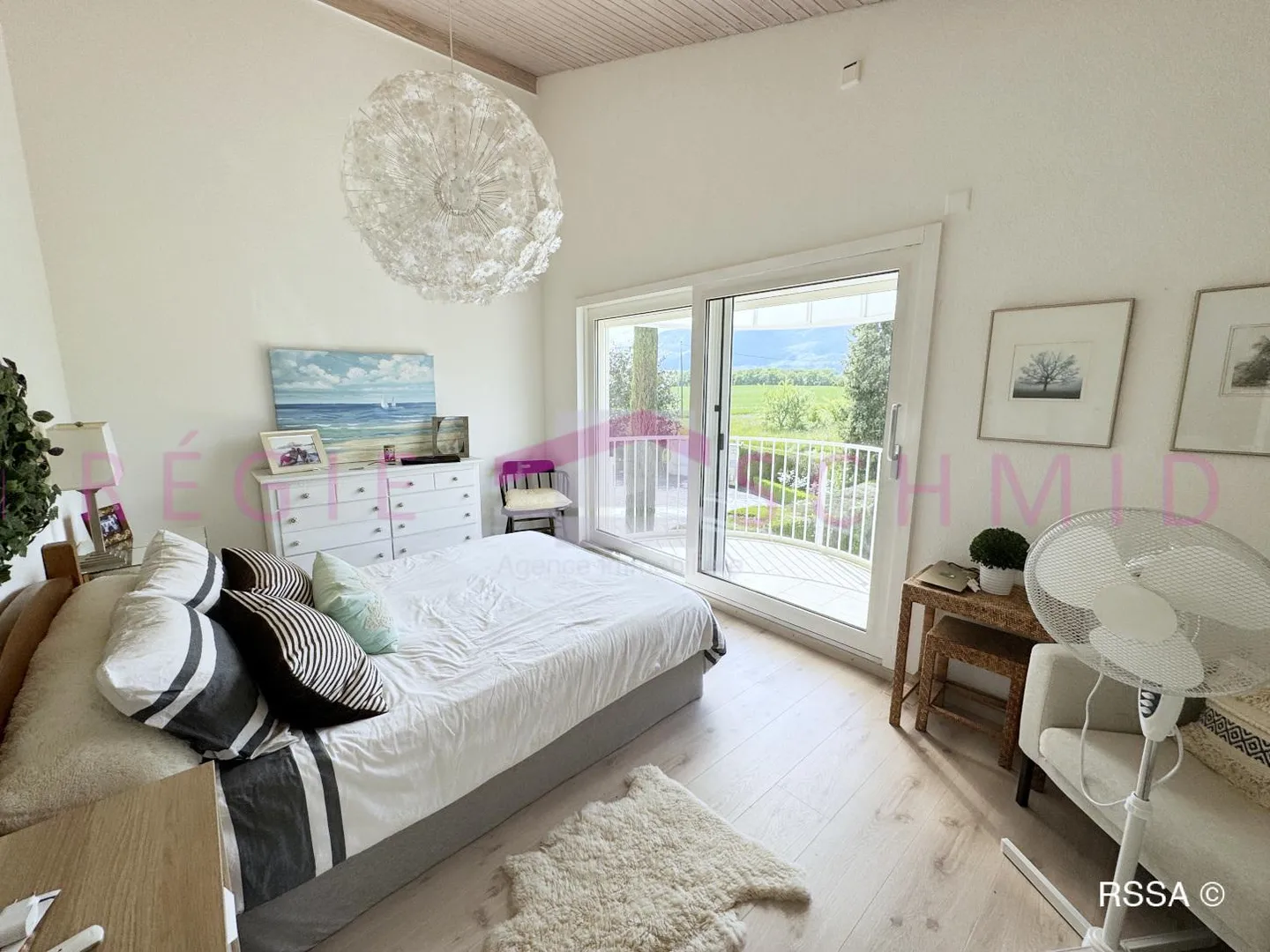 Villa bifamiliare con 7 camere e vista sul lago e sulle Alpi a Borex - Foto 12 di 13