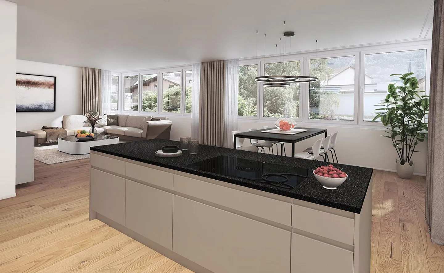 Penthouse exclusif de 3,5 pièces avec grande terrasse sur le toit - Photo 2 sur 2