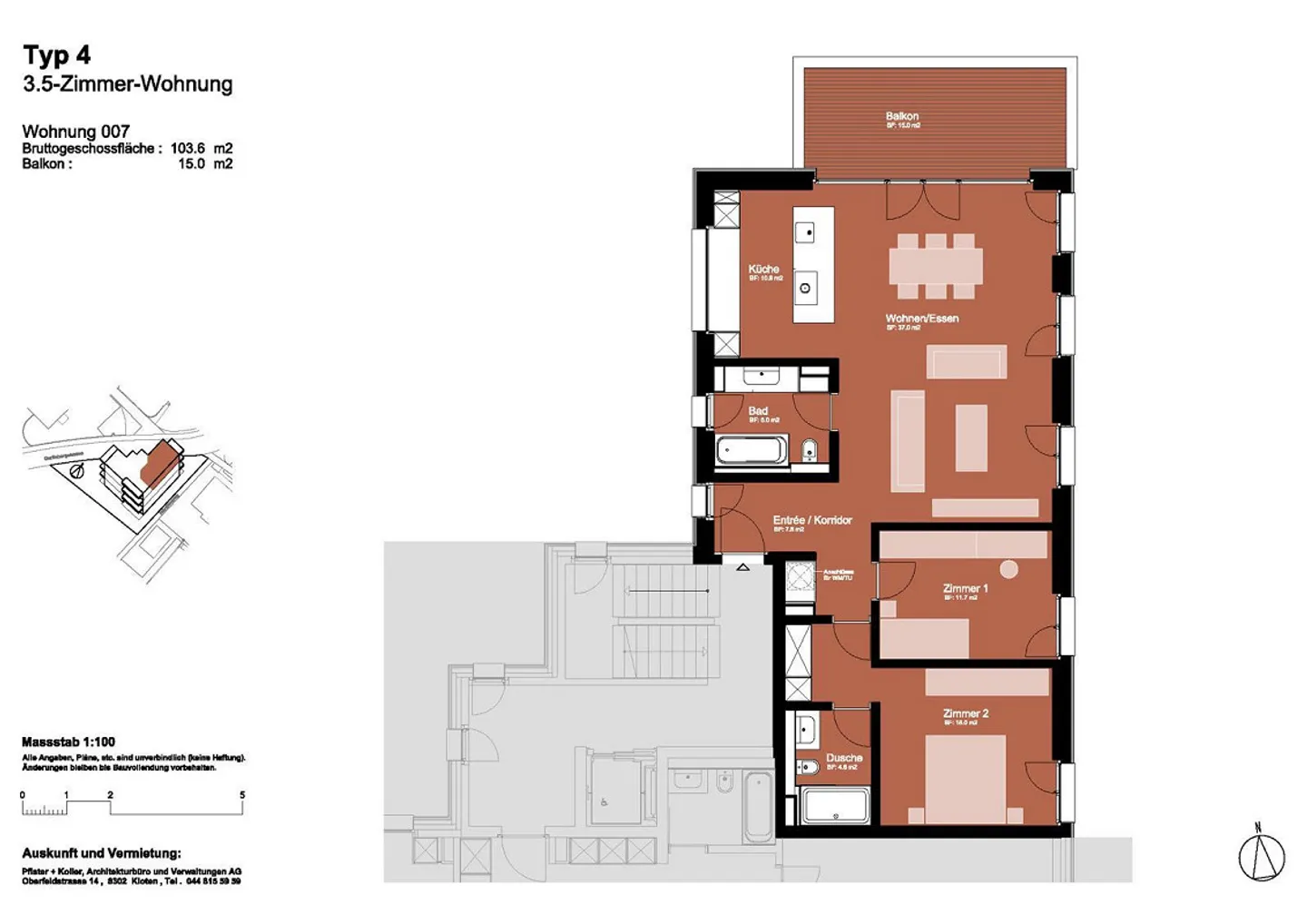 Appartement moderne et spacieux 3.5 à Kloten - Photo 7 sur 7