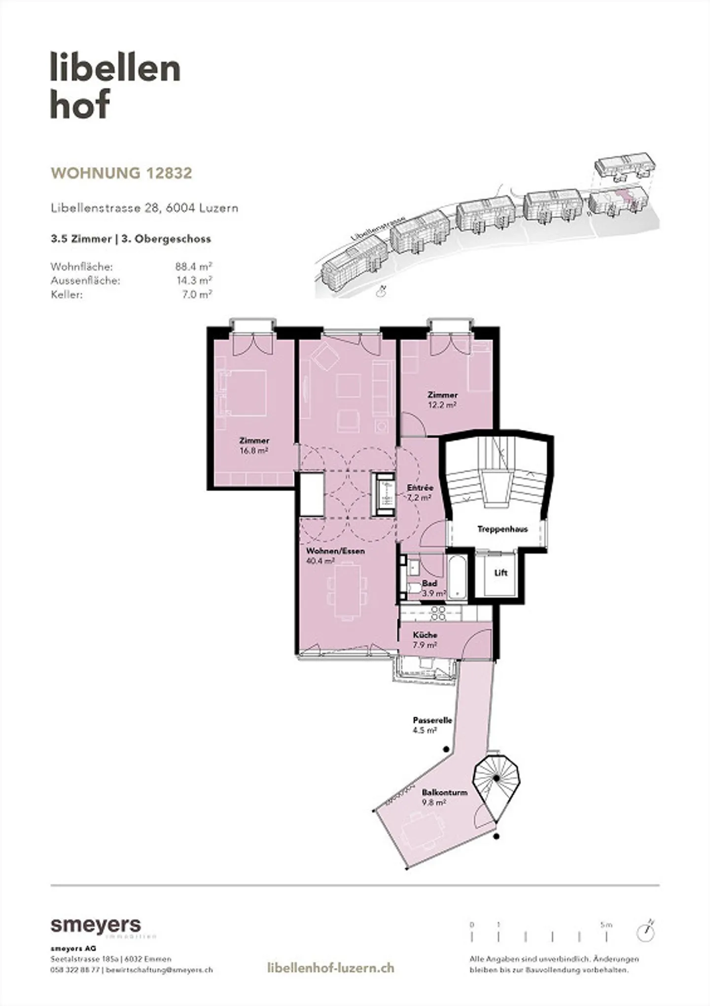 Première location d'un appartement de 3,5 pièces Libellenhof avec possible subvention d'occupation - Photo 11 sur 11