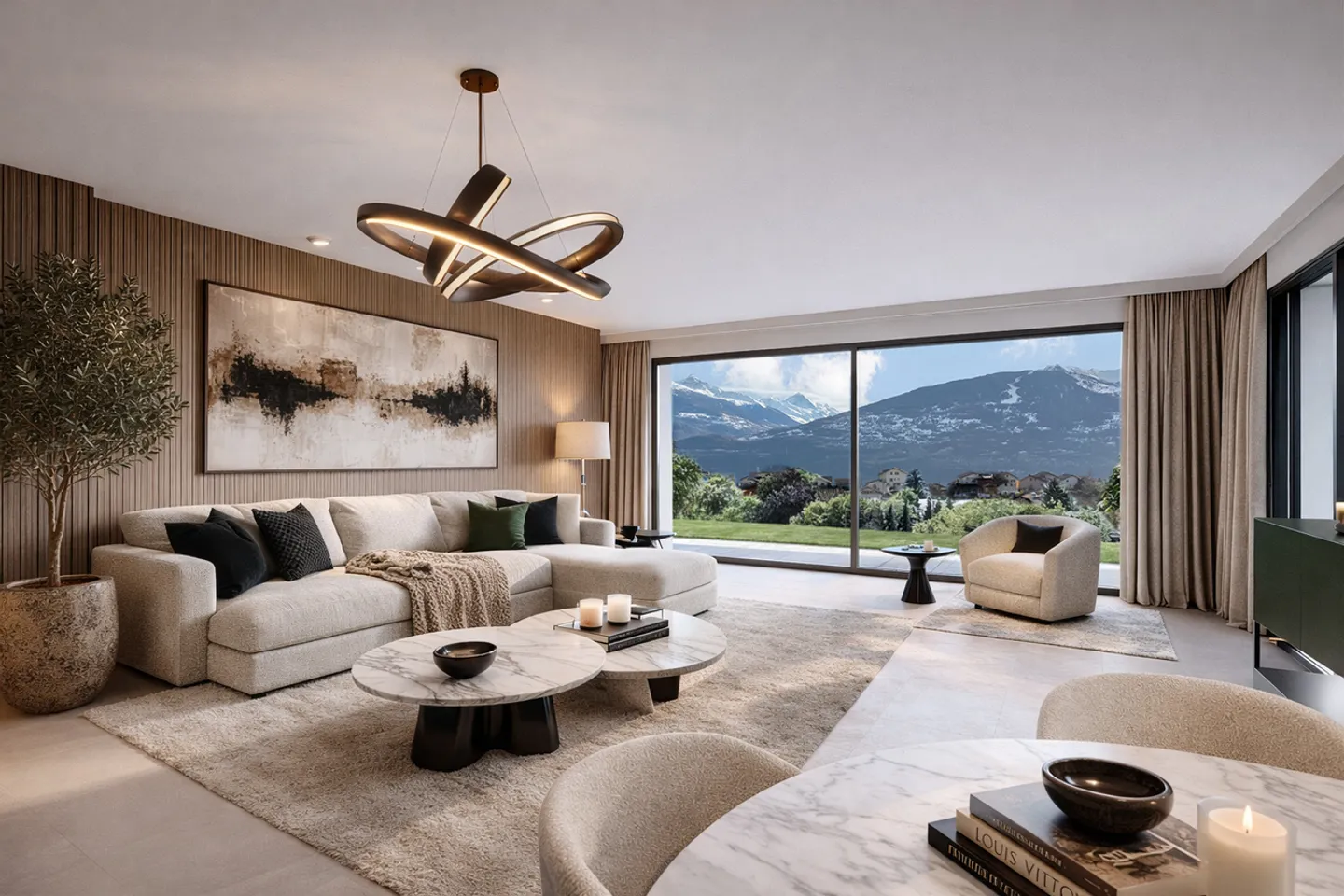 ZU VERKAUFEN 3.5 ZIMMER HOCHWERTIGE WOHNUNG IN SAVIESE - Foto 2 von 5