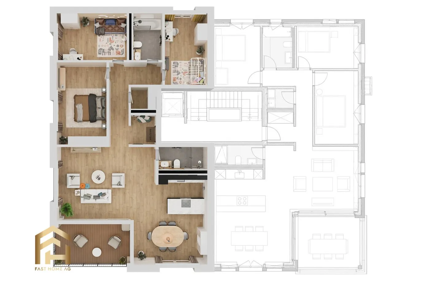 Spacious 4.5 Room Apartment in Ried-Brig on the Upper Floor West - Photo 4 of 13