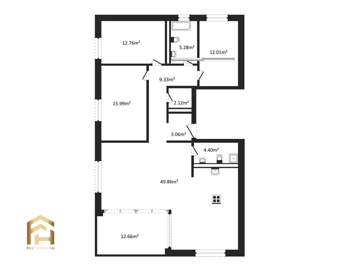 Spacious 4.5 Room Apartment in Ried-Brig on the Upper Floor West - Photo 10 of 13