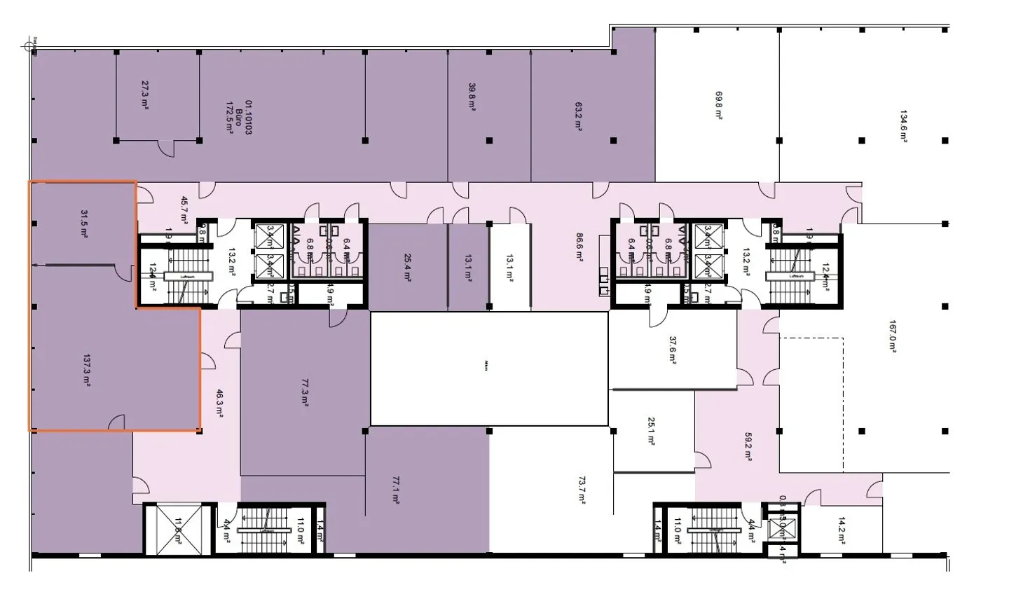 155m² - Espace de bureau représentatif dans un emplacement attrayant en tant que surface partielle - Photo 13 sur 13