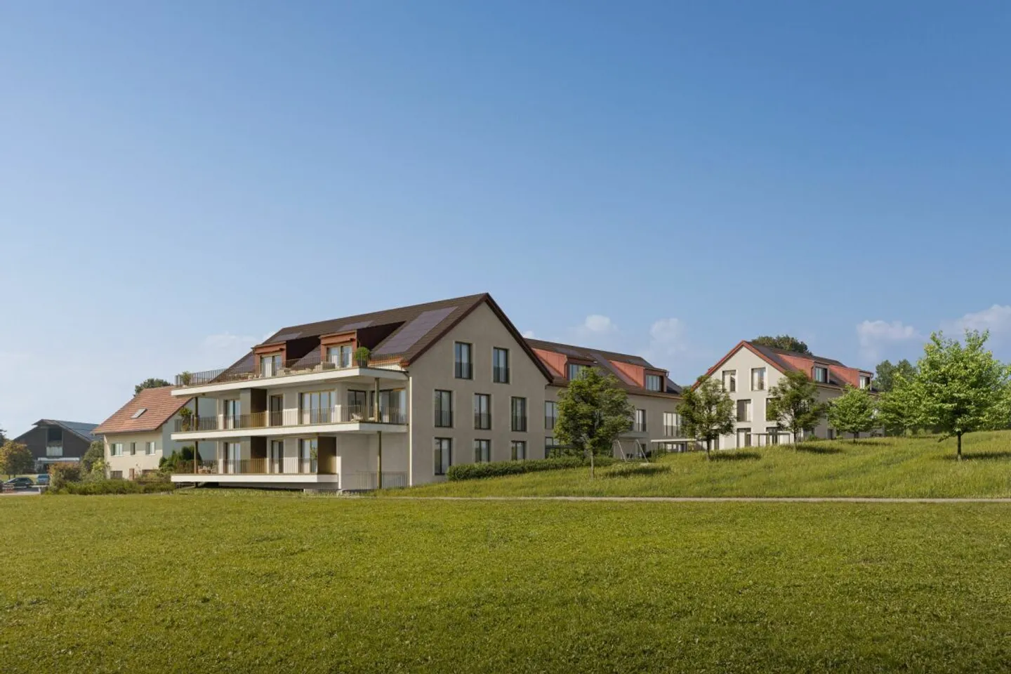 Neubauprojekt "Alpenblick" - 3.5-Zi. Gartenwohnung mit Sitzplatz und riesiger Grünfläche - Foto 1 von 3