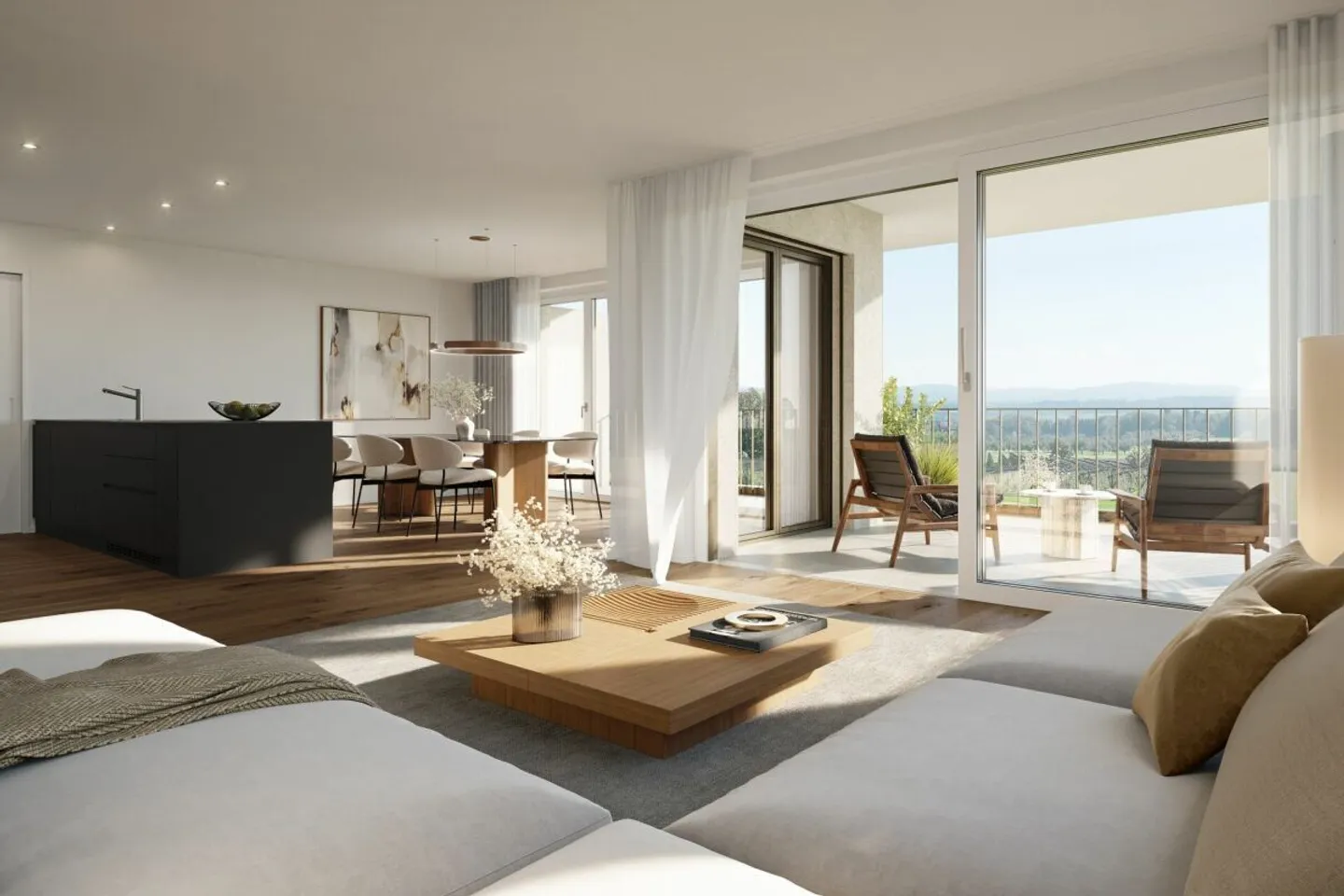 Neubauprojekt "Alpenblick" - 3.5-Zi. Gartenwohnung mit Sitzplatz und riesiger Grünfläche - Foto 2 von 3