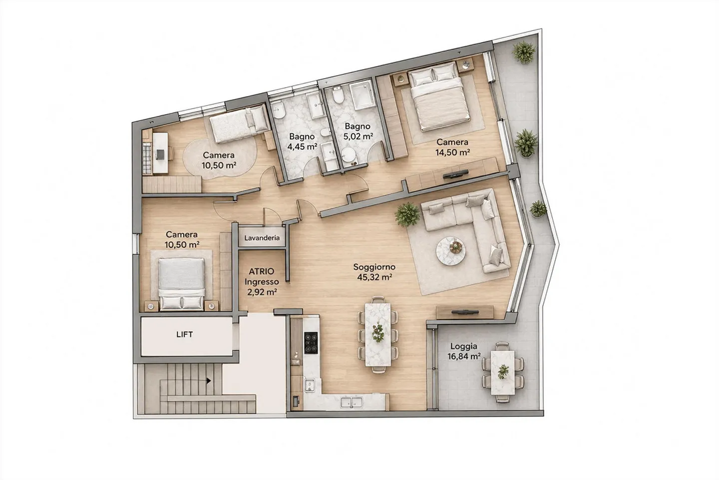 MODERN 4.5 ZIMMER MIT SEEBLICK IN ZENTRALER LAGE IN LUGANO - Foto 9 von 10