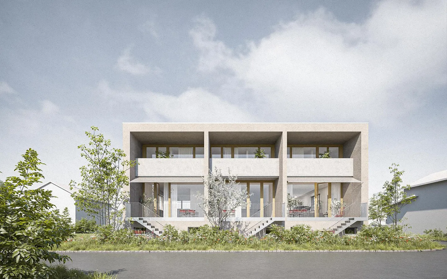 Three row houses (1 middle house, 2 corner houses with garden) - Photo 1 of 8