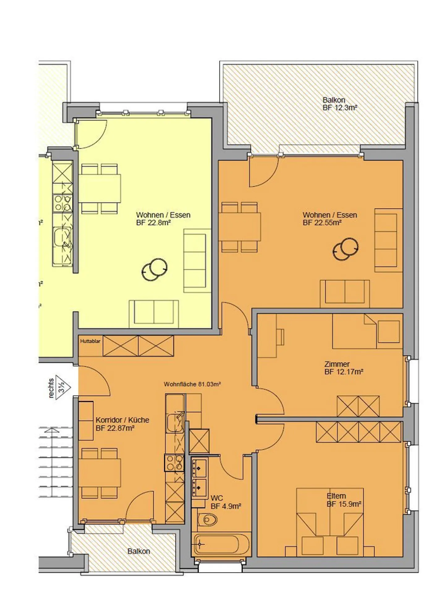 Helle 3.5-Zimmer-Wohnung - Foto 1 von 11